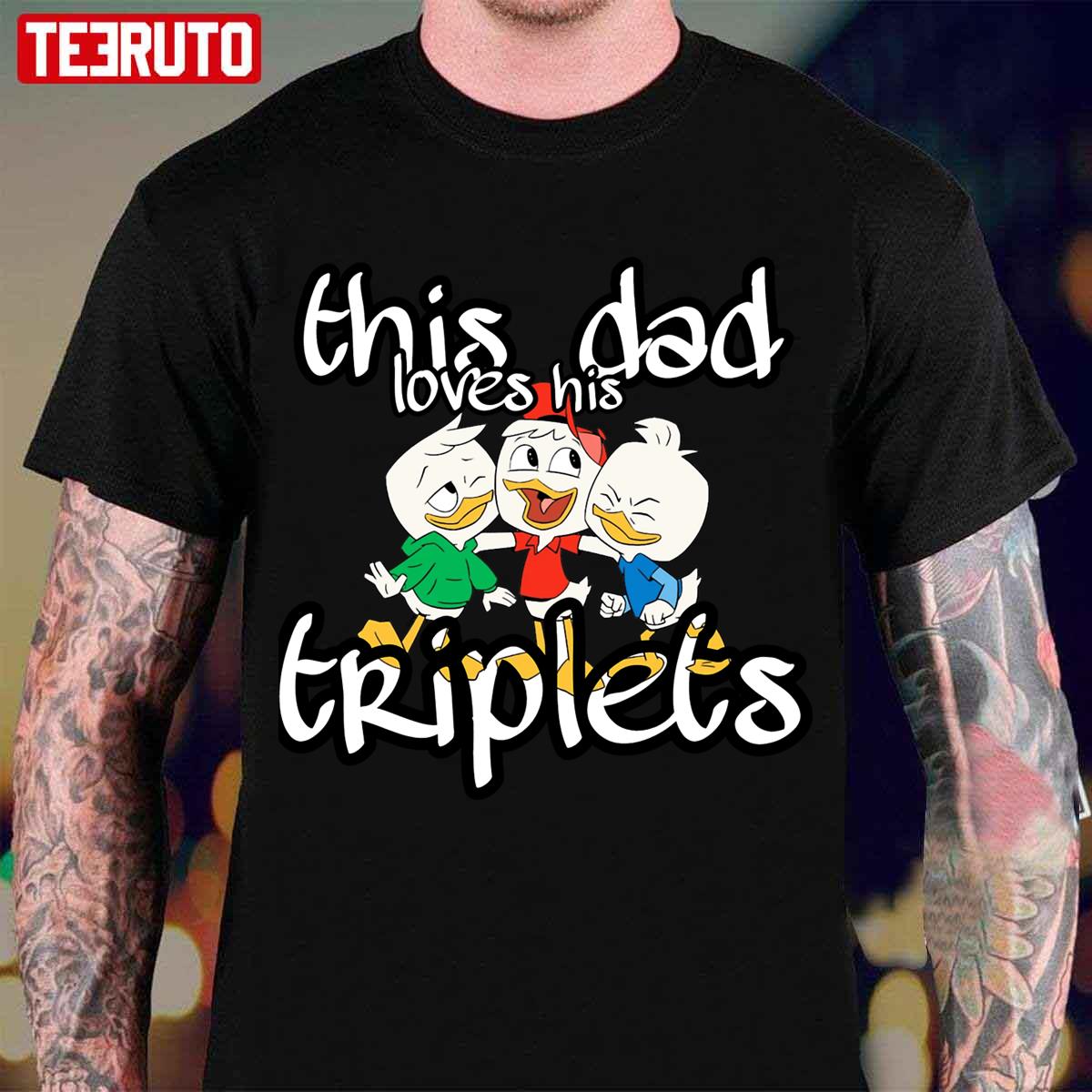 This Dad Loves His Triplets Ducks Unisex T-Shirt