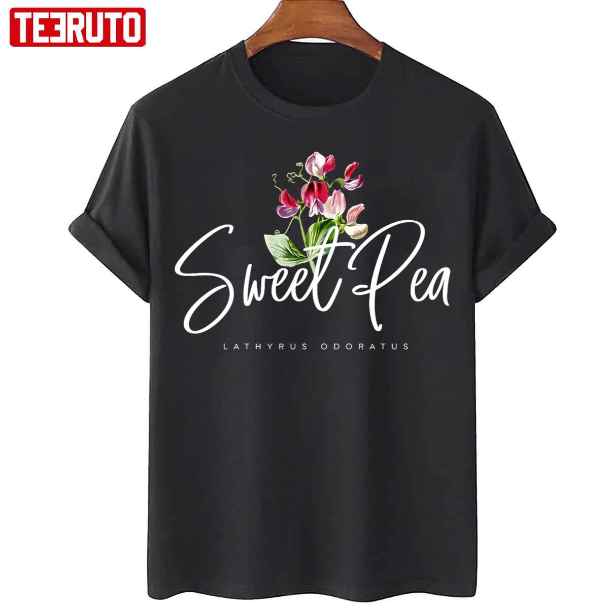 Vintage Sweet Pea Flower Unisex T-Shirt