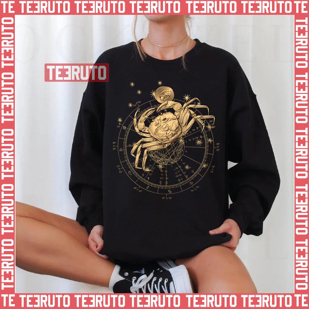 Western Zodiac Golden Cancer The Crab Unisex Sweatshirt