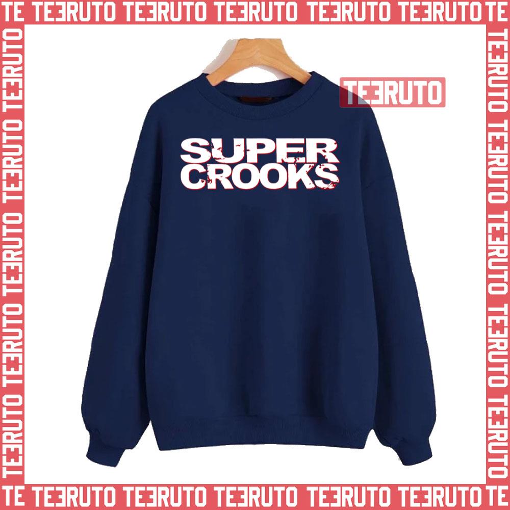 White Typographic Super Crooks Unisex Sweatshirt