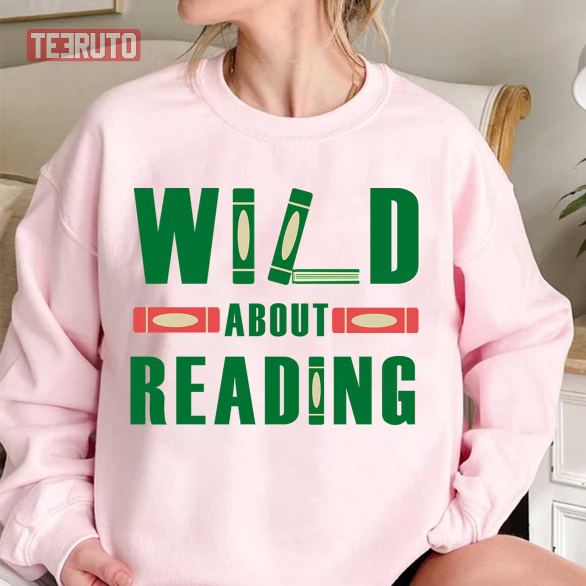 Wild About Reading Books Design Unisex T-Shirt