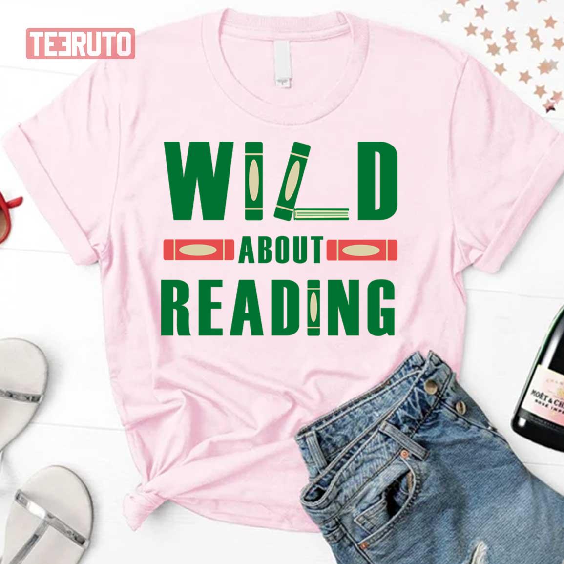 Wild About Reading Books Design Unisex T-Shirt