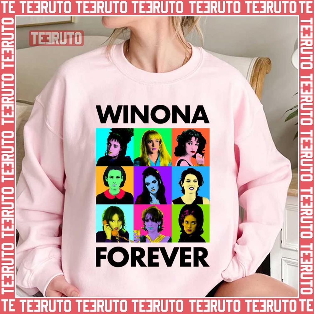 Winona Forever Everyone Winona Ryder Collage Unisex Sweatshirt