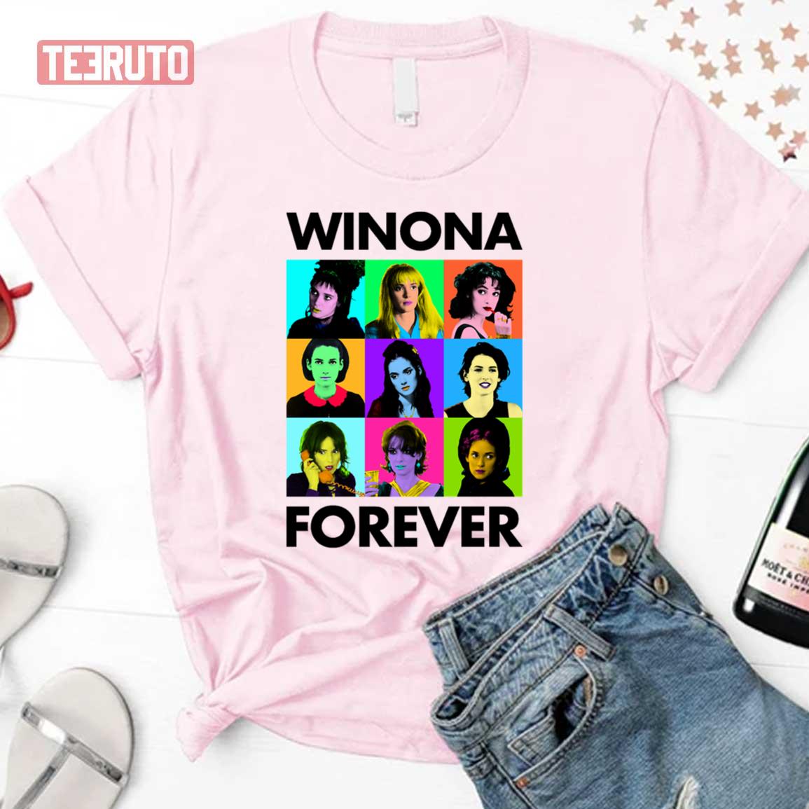 Winona Forever Everyone Winona Ryder Collage Unisex Sweatshirt