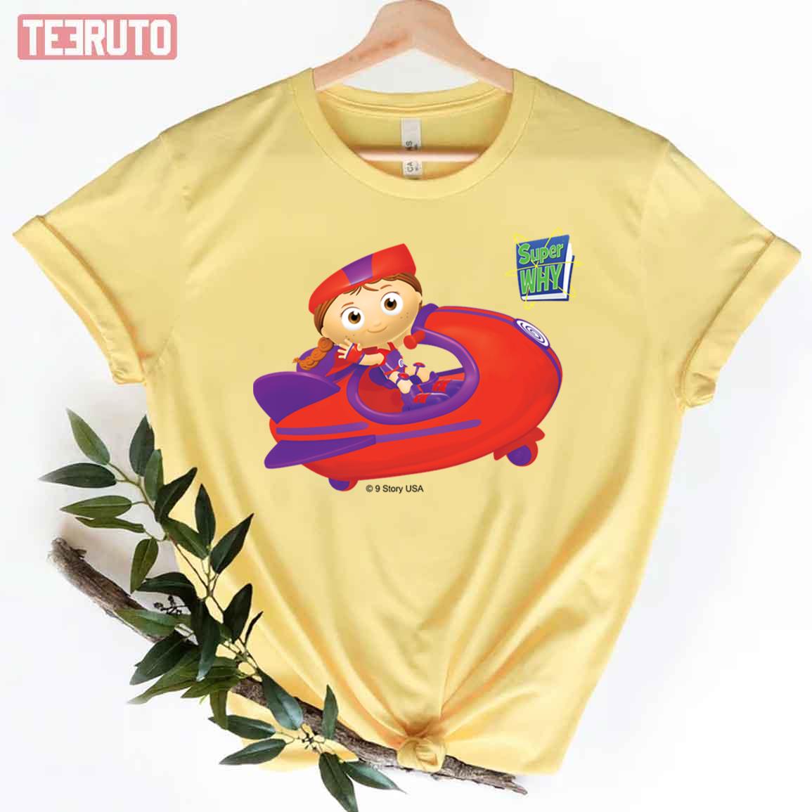 Wonder Red In Plane Super Why Unisex T-Shirt