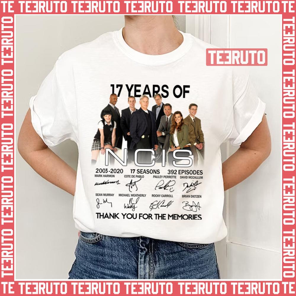 17 Years Of Ncís All Cast Signed 17 Seasons 389 Episodes Unisex T-Shirt