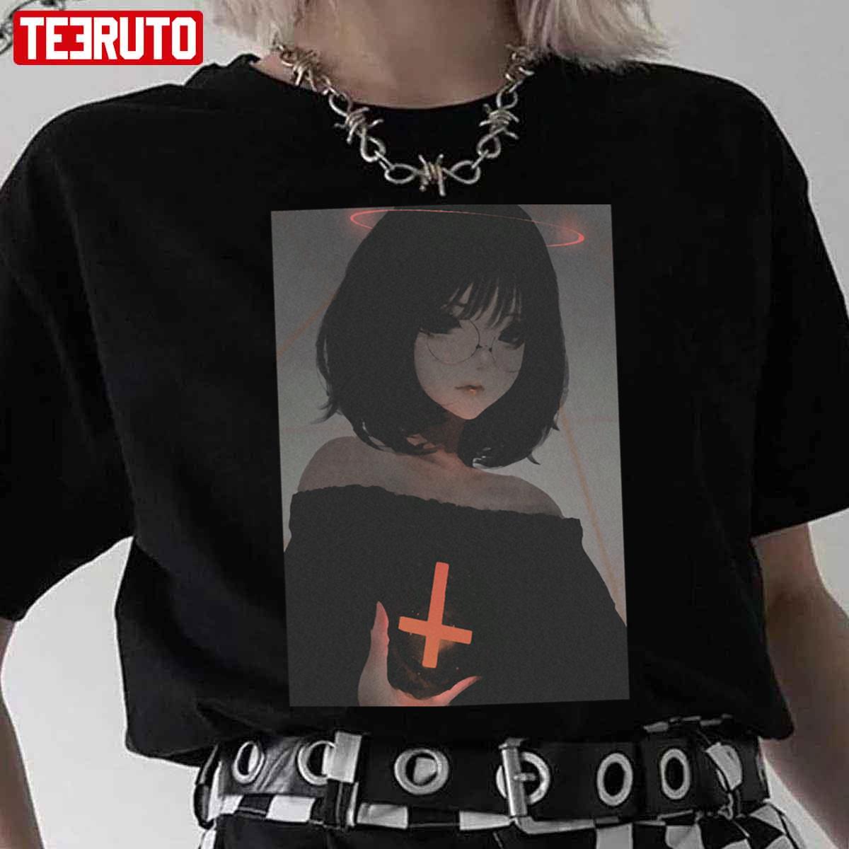 Aesthetic Anime Sad Girl Japanese Unisex T-Shirt