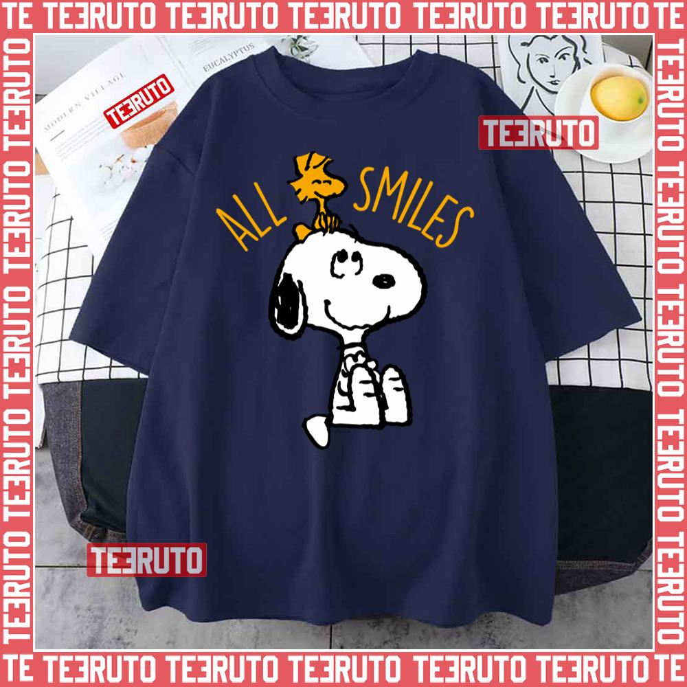 All Smiles Peanuts Snoopy & Woodstock Unisex T-Shirt