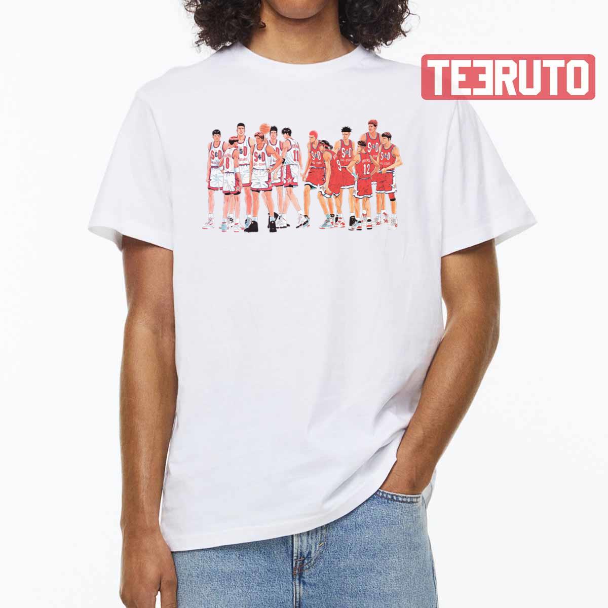 All Stars Slam Dunk Basketball Japanese Anime Manga Art Unisex T-shirt