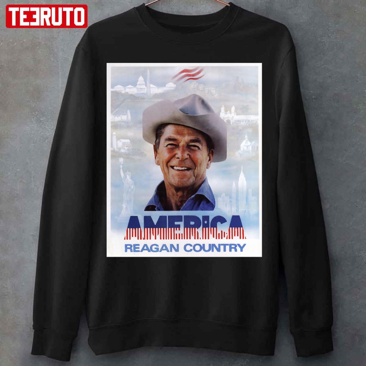 America Reagan Country Vintage 1980s Campaign Poster Unisex Sweatshirt