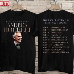 Andrea Bocelli 2023 Valentine And Spring Tours Unisex T-Shirt
