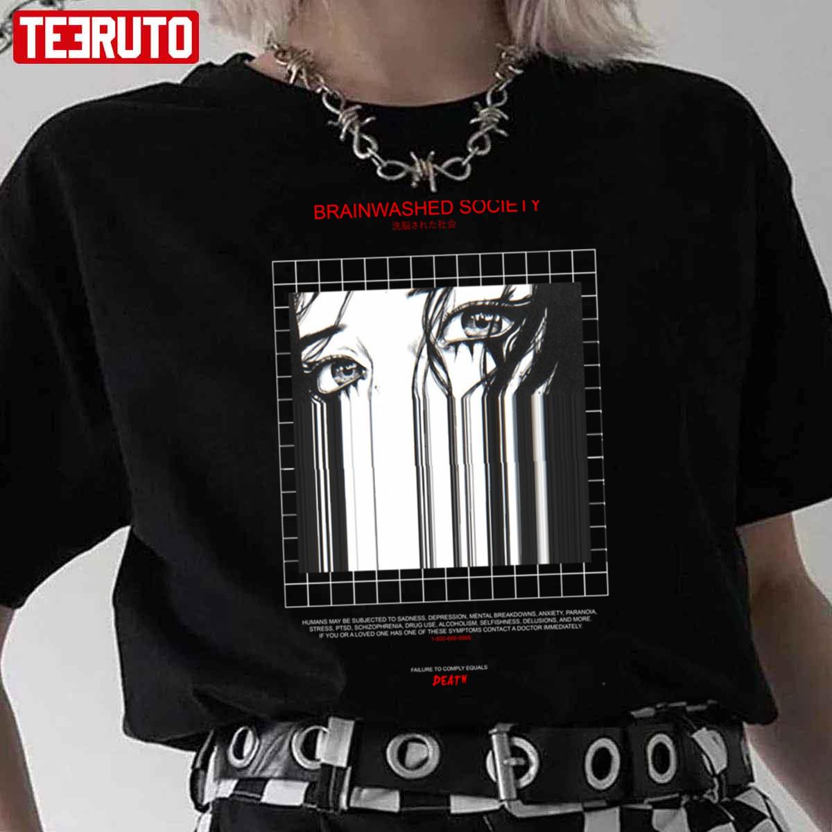 Anime Vapor Girl Brainwashed Society Unisex T-Shirt