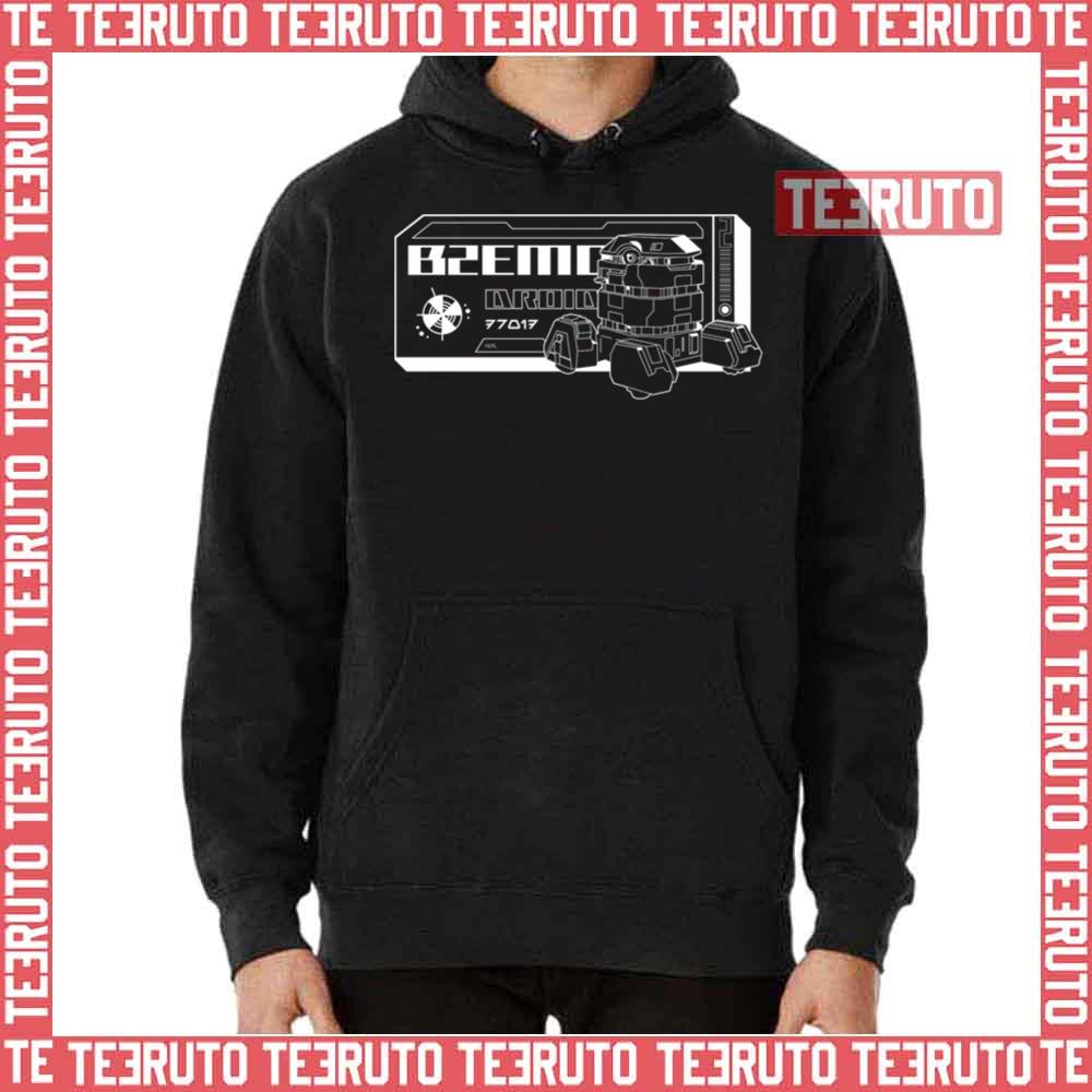 B2emo Droid Outline Graphic Star Wars Andor Unisex Hoodie