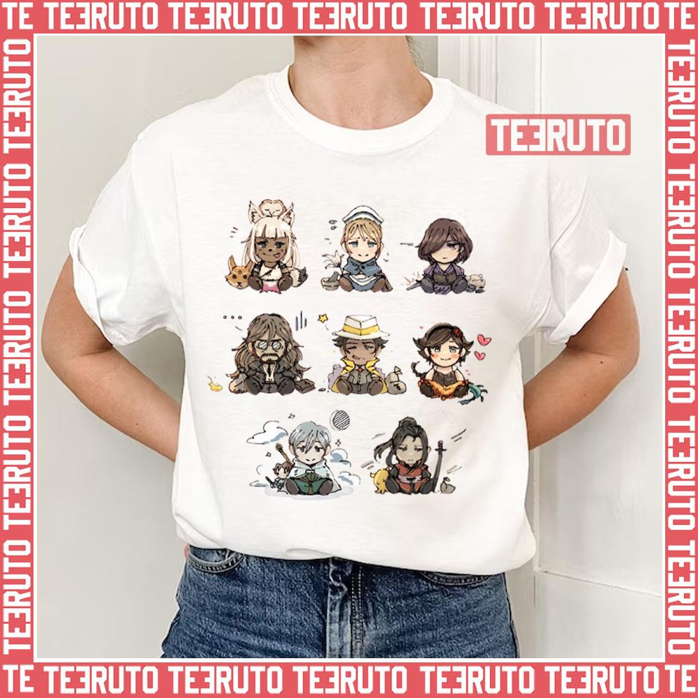 Baby Chibi Design Octopath Traveler Characters Unisex T-Shirt