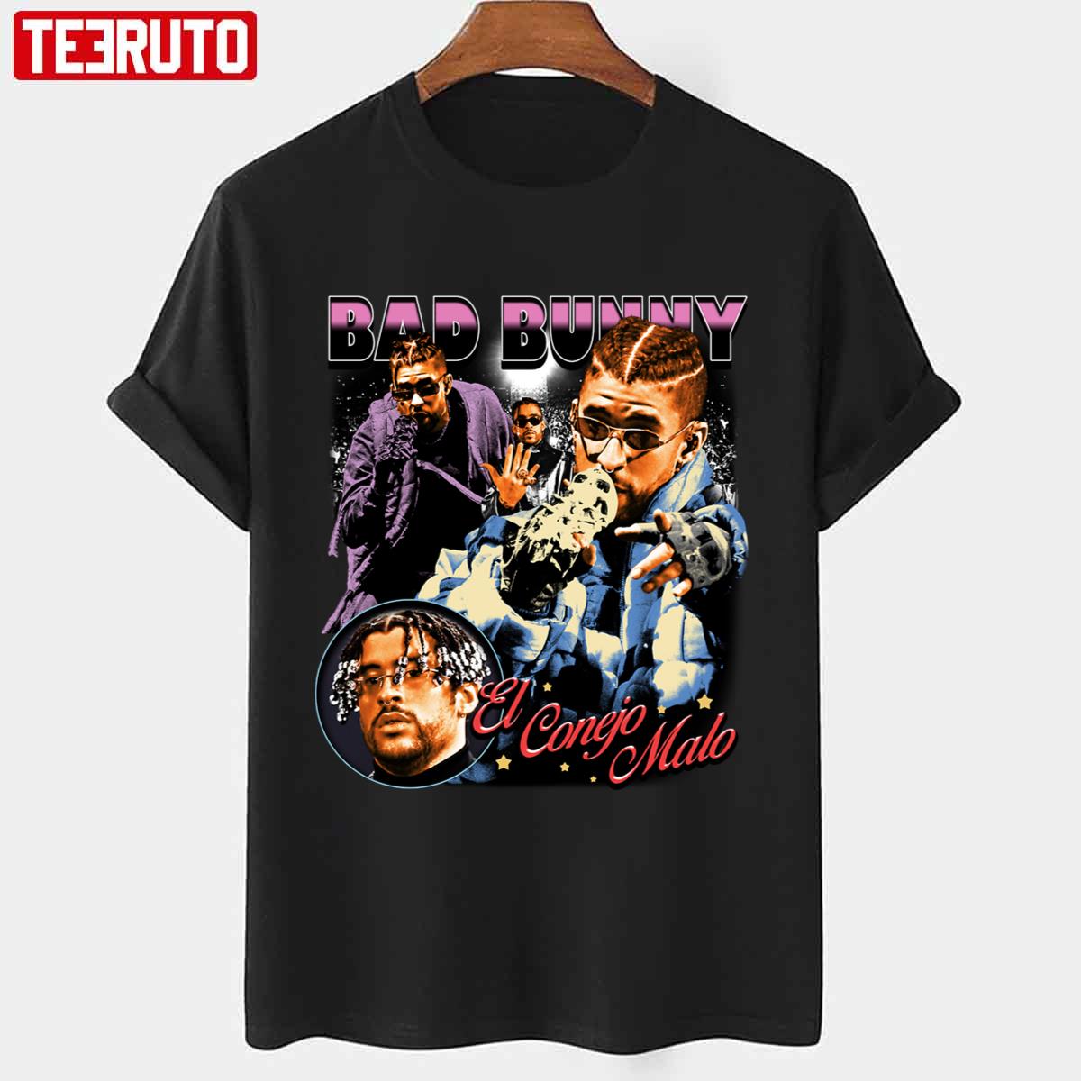 Bad Bunny Rap Vintage El Conejo Malo Aethestic Retro Unisex T-shirt