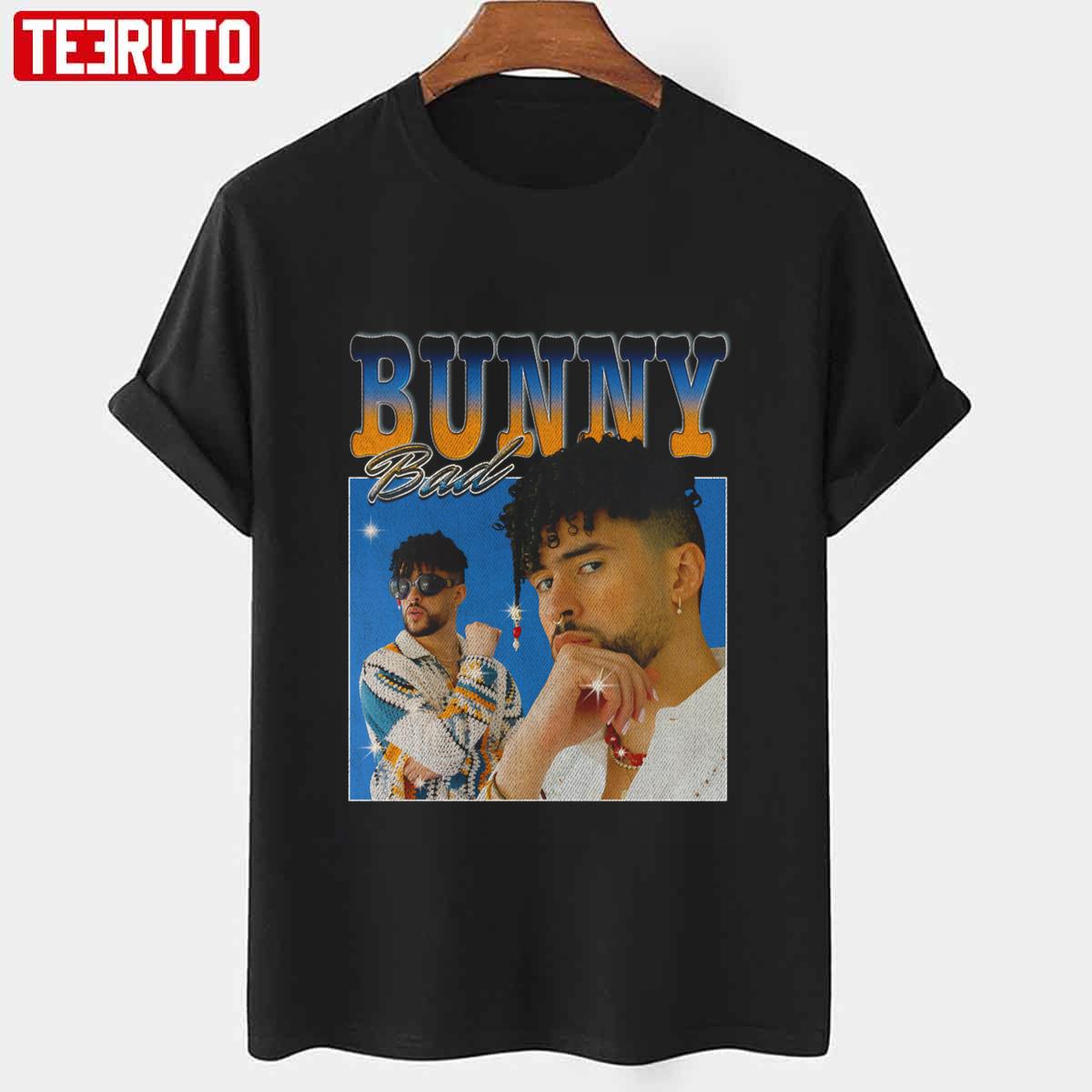 Benito Antonio Martínez Ocasio Aka Bad Bunny Vintage 90s Bootleg Homepage Graphic Unisex T-shirt