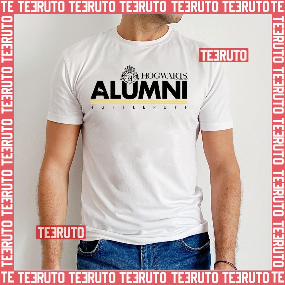 Black Logo Harry Potter Hogwarts Alumni Hufflepuff Unisex T-Shirt