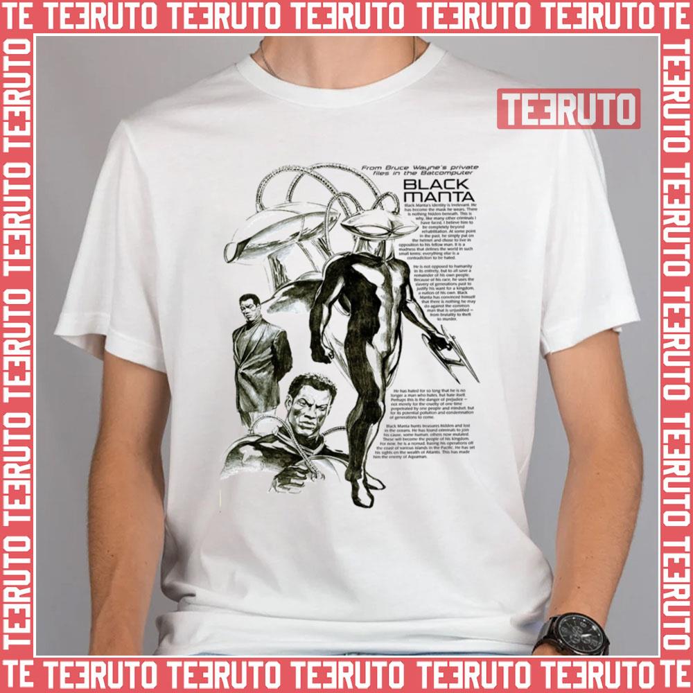 Black Manta Info Page Dc Comic Unisex T-Shirt