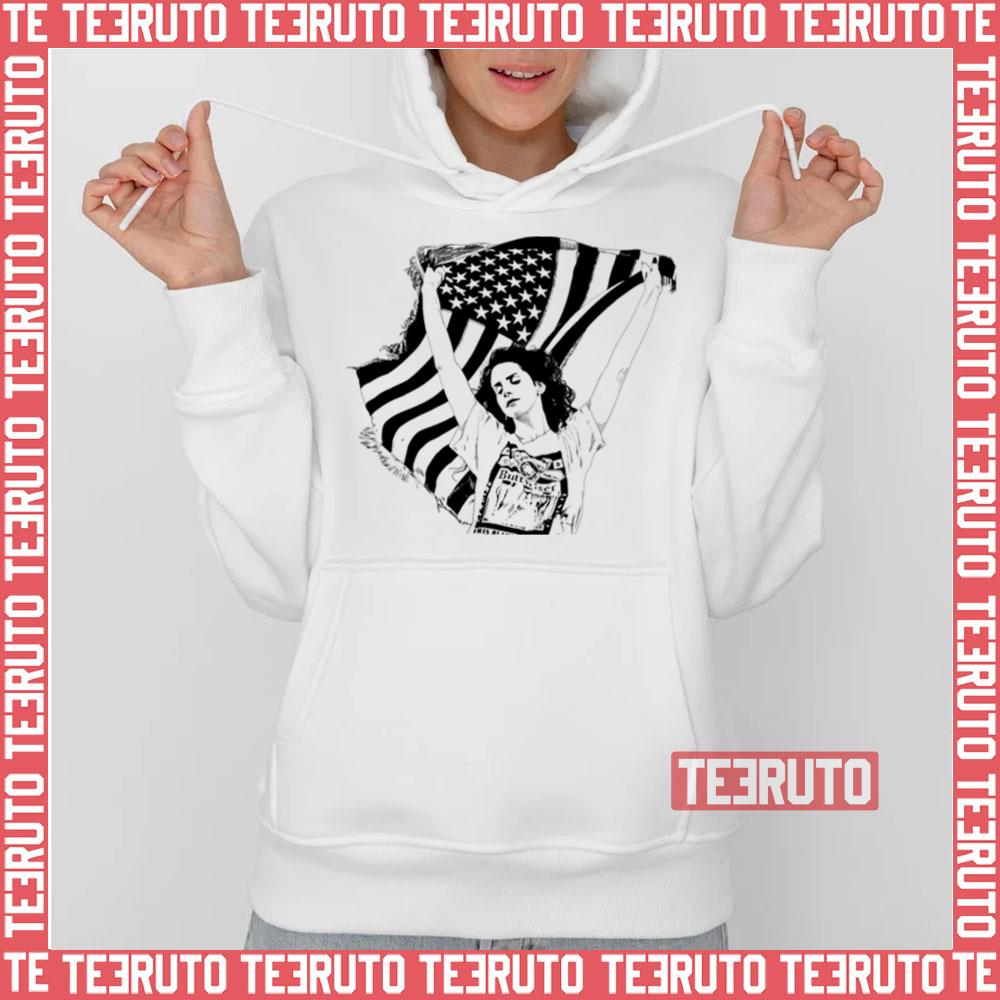 Black White Lana Del Rey Doin’ Time Unisex Hoodie