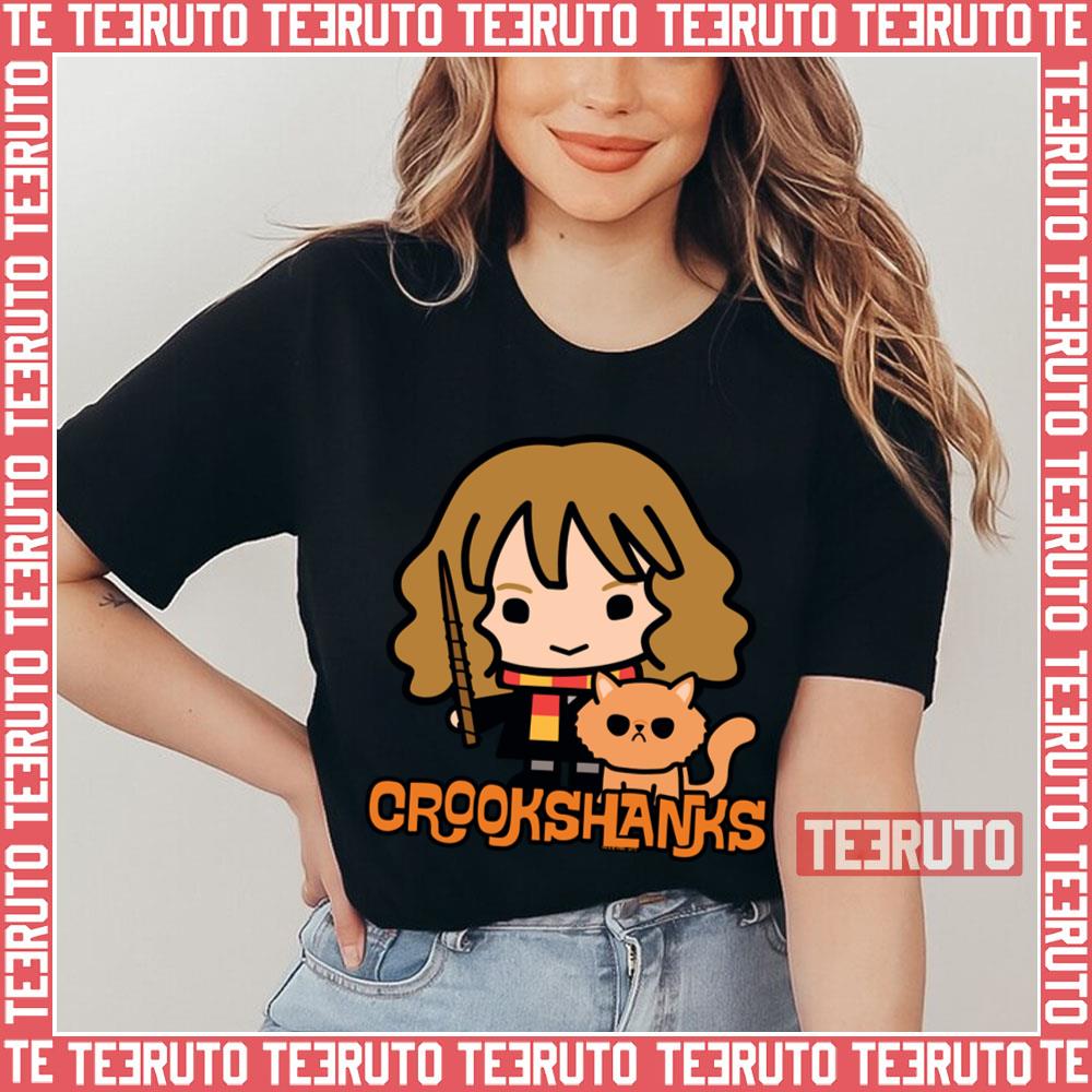 Cartoon Hermione And Crookshanks Harry Potter Unisex T-Shirt