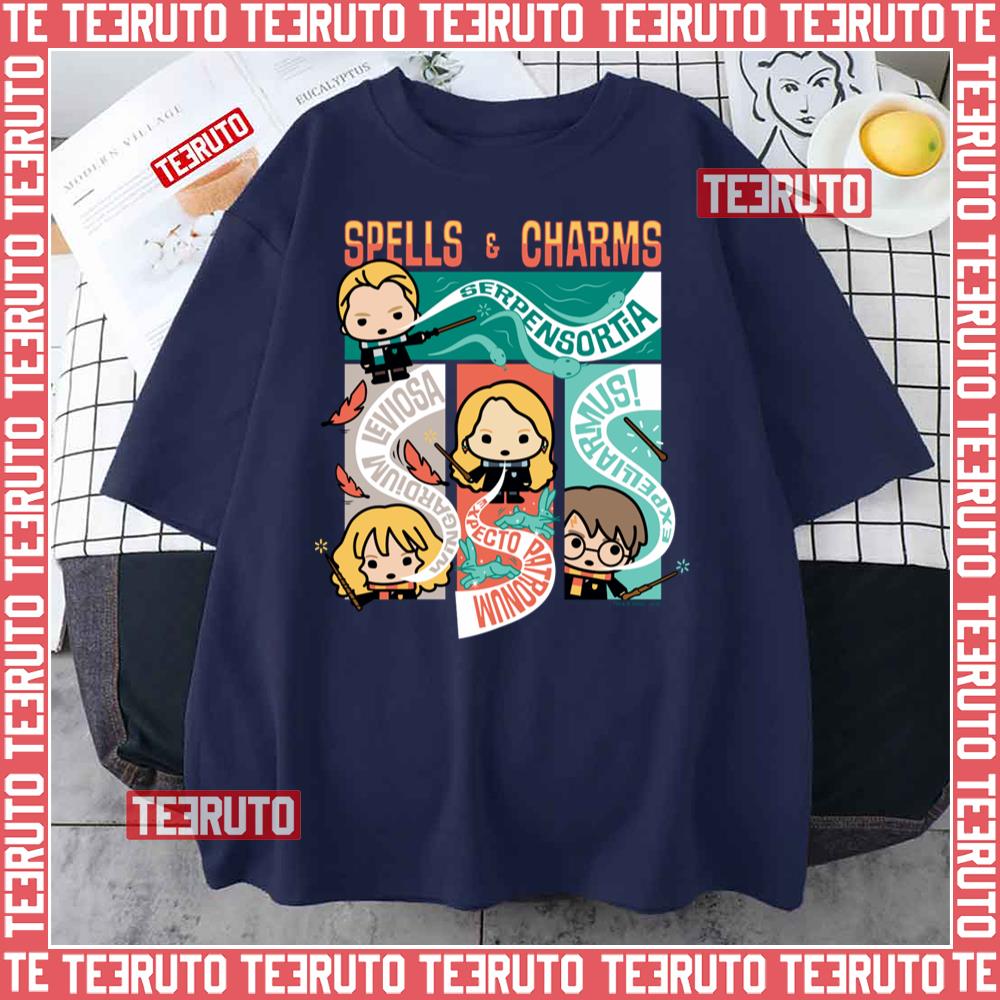 Cartoon Spells & Charms Hp Potter Unisex T-Shirt