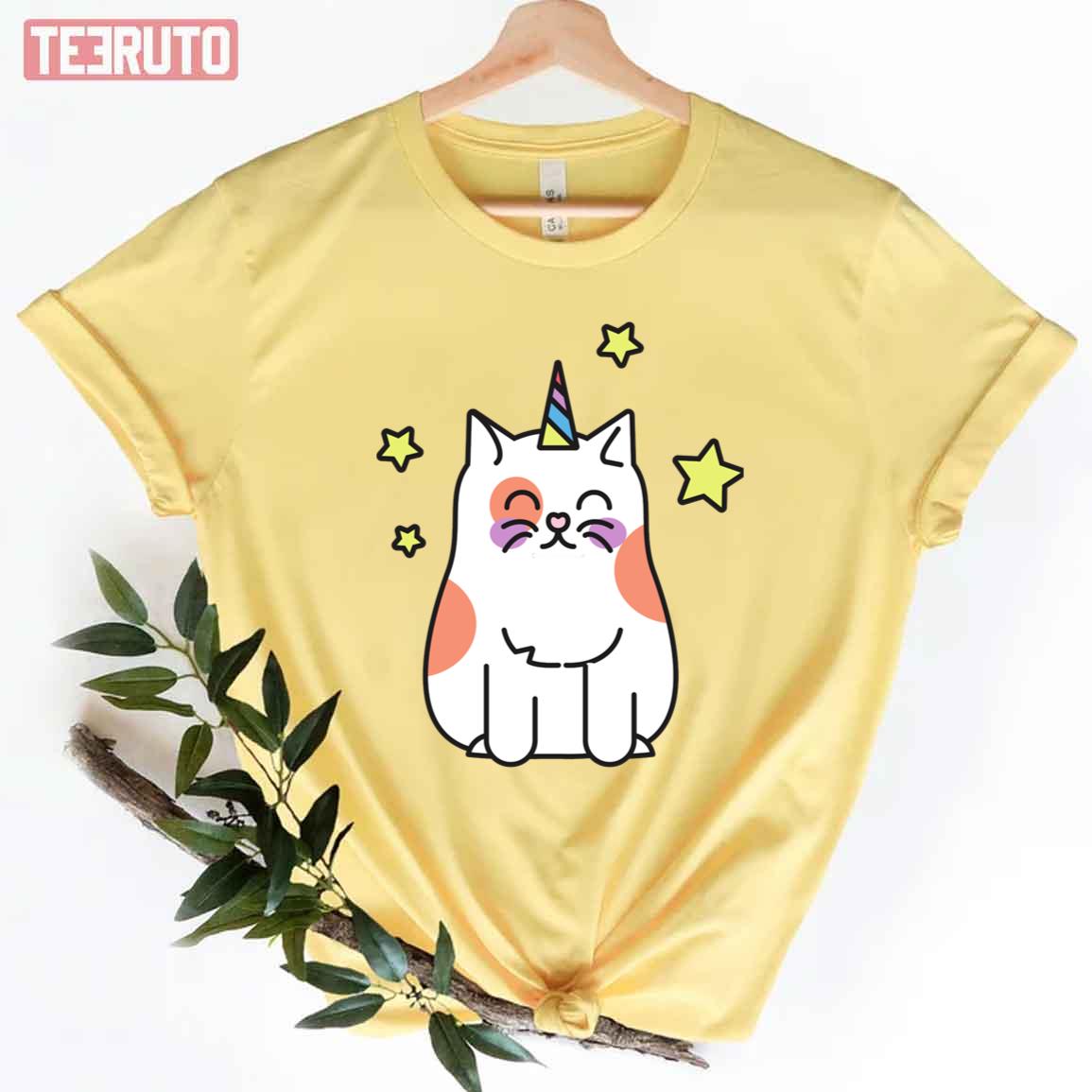 Cartoon Unikitty Cute Colorful Unicorn Cat Art Unisex T-shirt