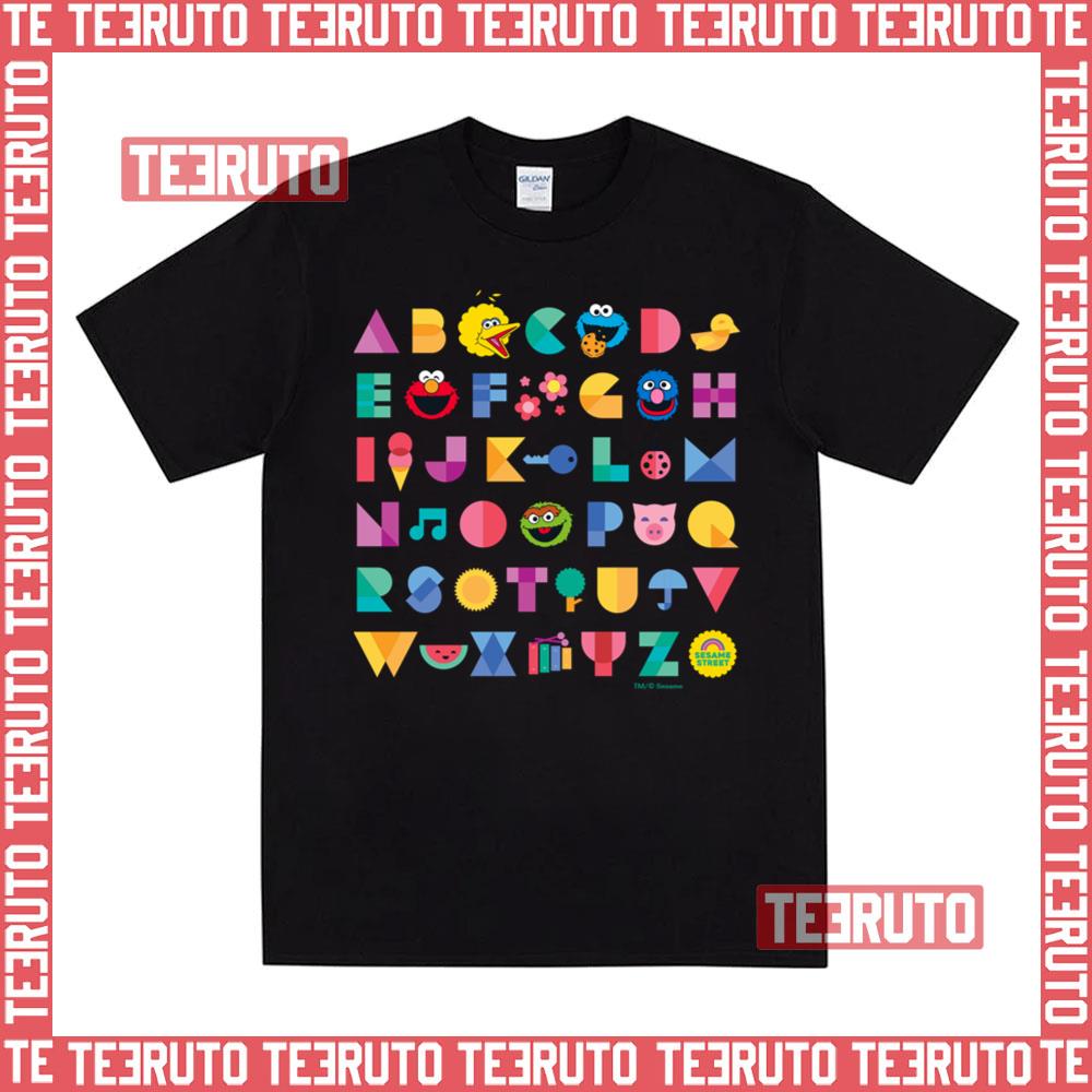 Colored Sesame Street Alphabet Unisex T-Shirt