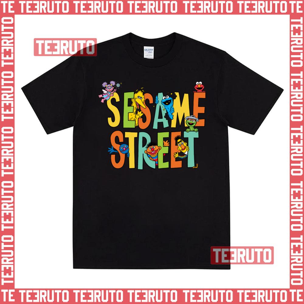 Colored Text Sesame Street Type Pals Unisex T-Shirt