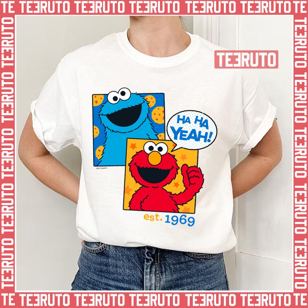 Cookie Monster & Elmo Ha Ha Yeah Sesame Street Unisex T-Shirt