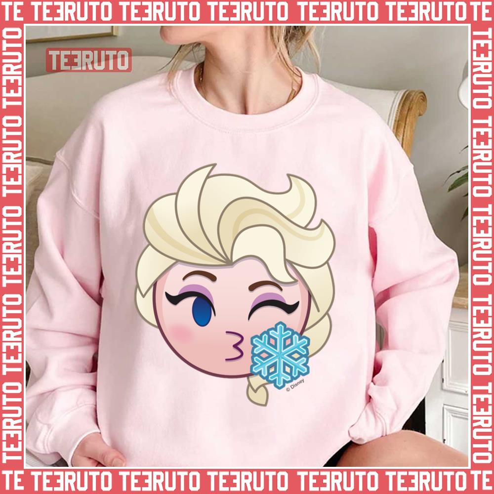 Frozen Emoji Elsa Throwing A Kiss Unisex TShirt Teeruto