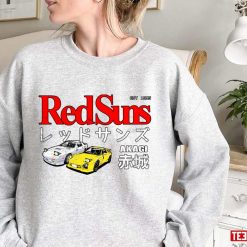 Initial D Akagi Redsuns Japanese Kanji Est 1995 Art Unisex Sweatshirt
