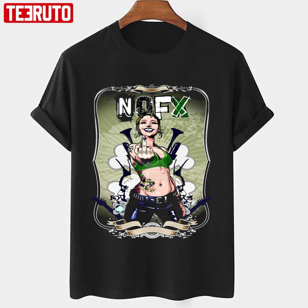 Middle Finger Nofx Logo Unisex T-Shirt