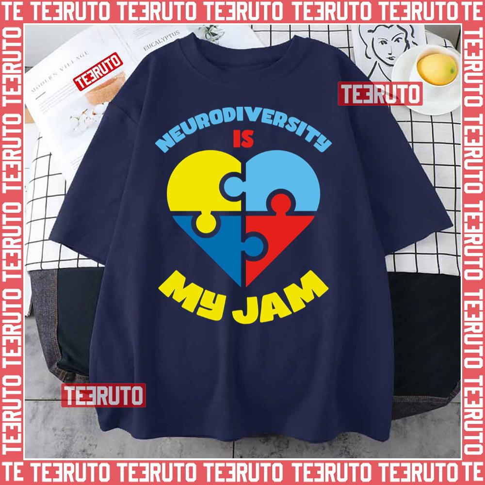 Neurodiversity Is My Jam Heart Design Unisex T-Shirt