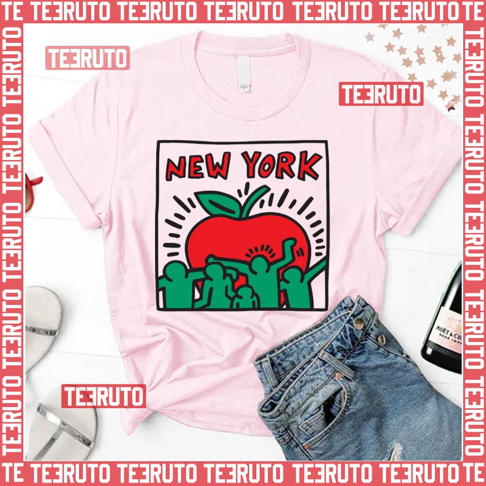 New Big Apples Keith Haring Unisex T-Shirt