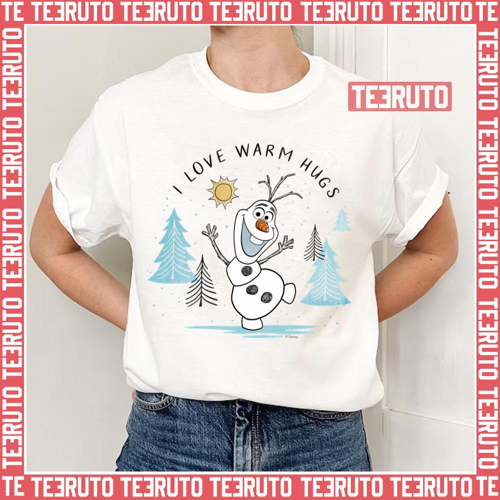Olaf I Love Warm Hugs Sketch Frozen Unisex T-Shirt