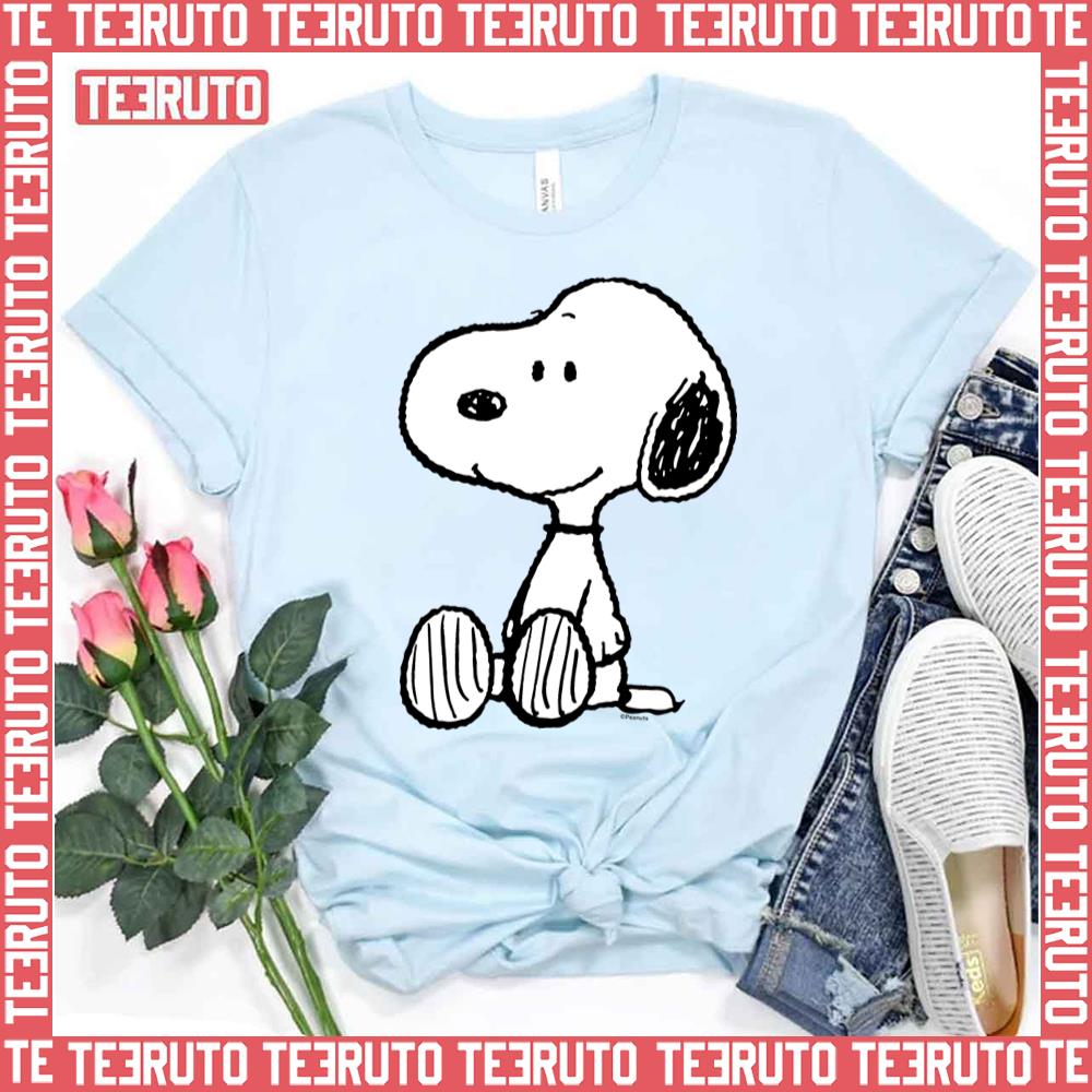 On Black White Comics Baby Peanuts Snoopy Unisex T-Shirt
