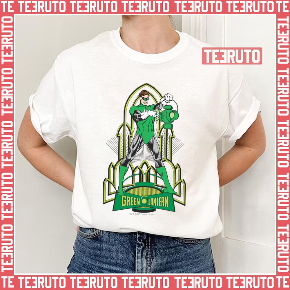 On Decorative Background Green Lantern Unisex T-Shirt
