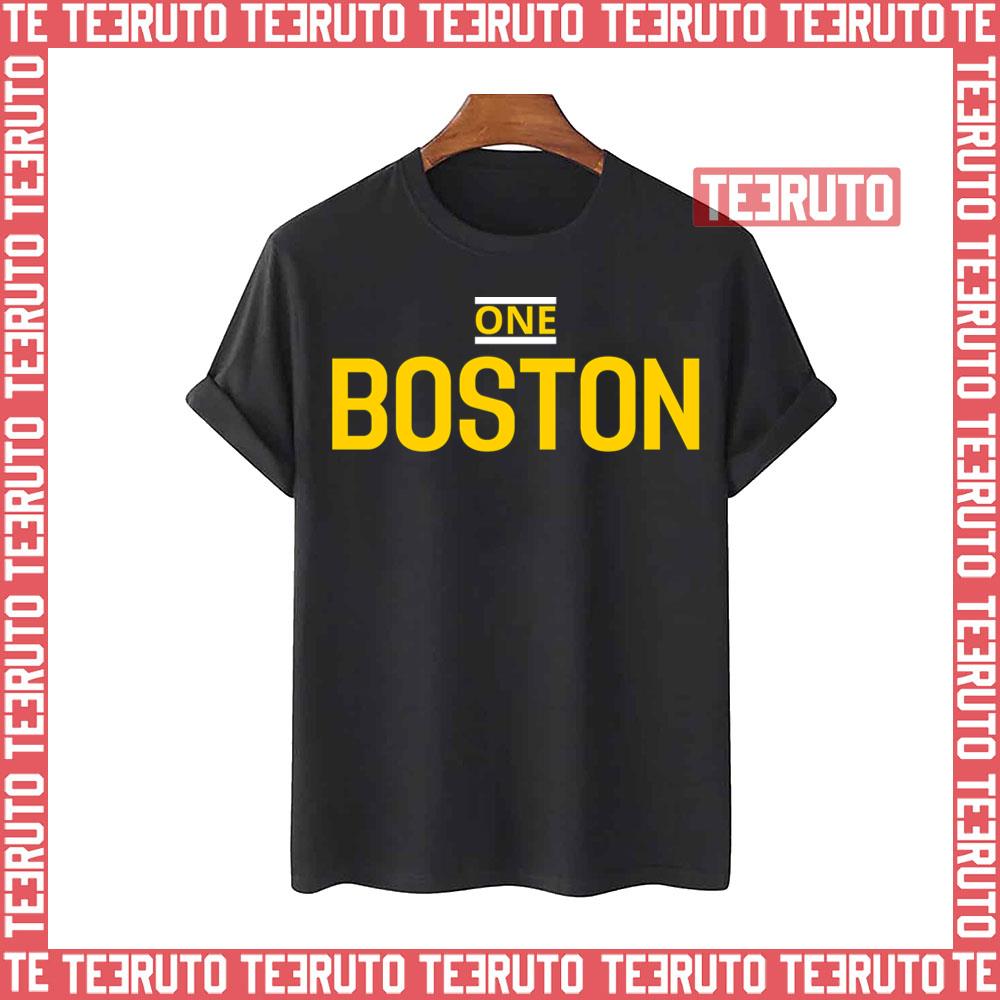 One Boston Text Art One Boston Unisex T-Shirt