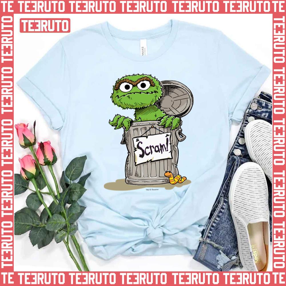 Oscar The Grouch Scram Sesame Street Unisex T-Shirt