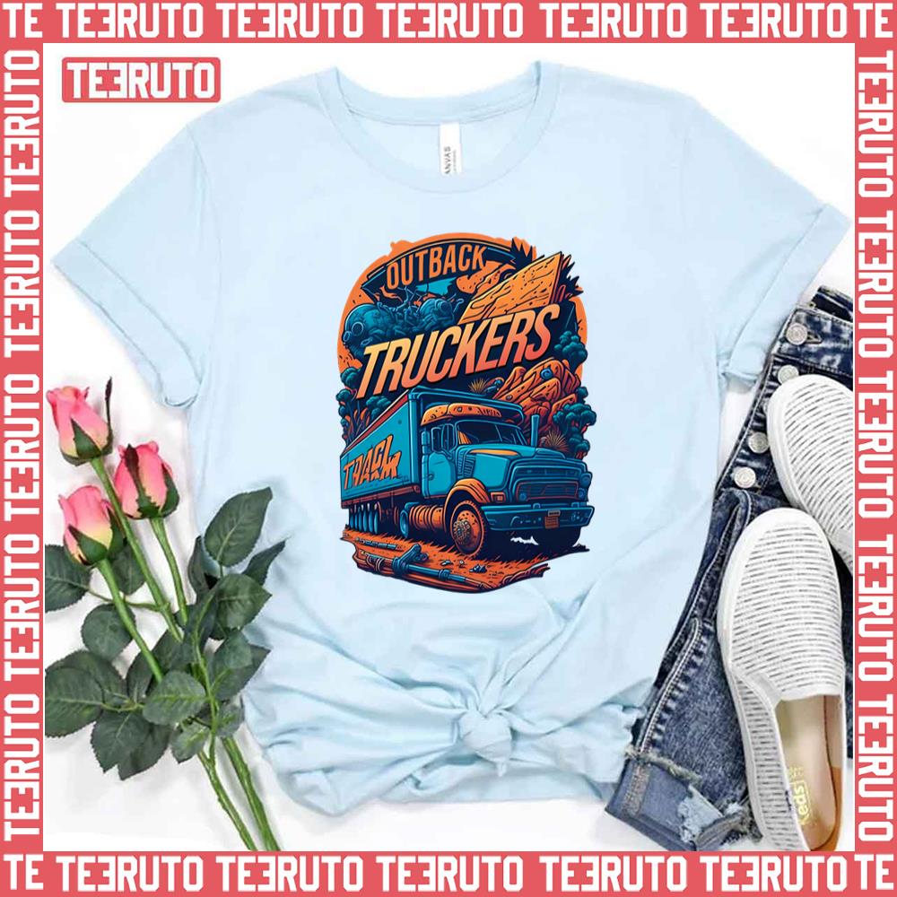 Outback Truckers Illustration Funny Truck Unisex T-Shirt