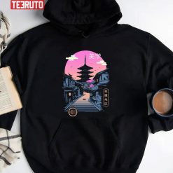 Pagoda Wave Aesthetics Unisex Hoodie