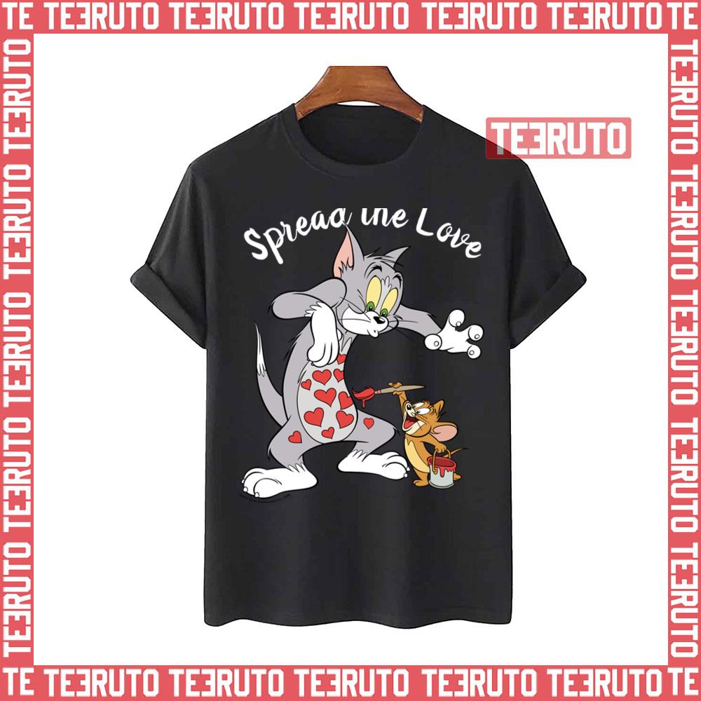 Painting Valentine Hearts Tom & Jerry Unisex T-Shirt