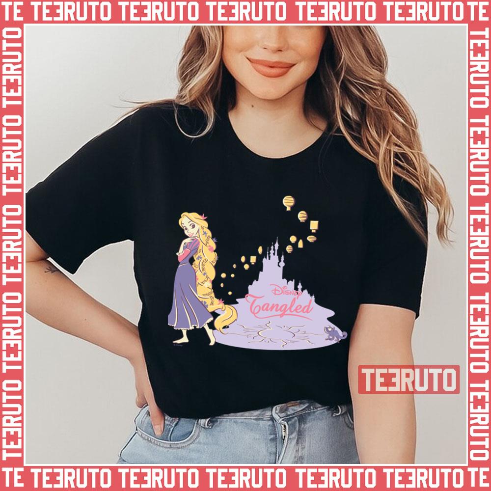 Rapunzel & Pascal In Purple Unisex T-Shirt