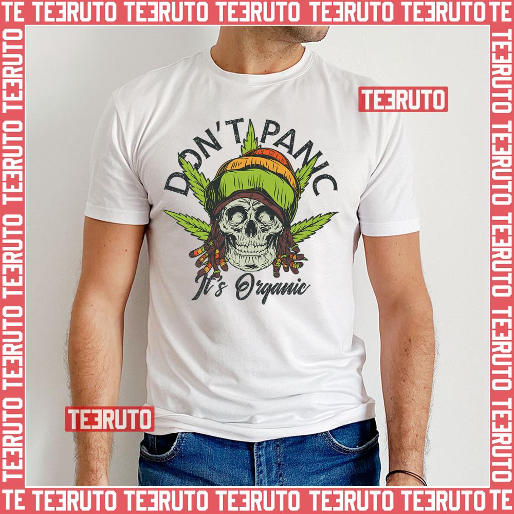 Rasta Skull Don’t Panik It’s Organic Unisex T-Shirt