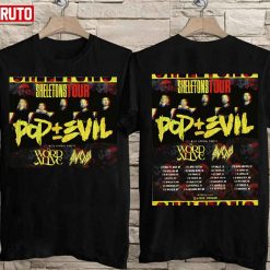 Skeletons Tour Pop Evil 2023 Dates Unisex T-Shirt