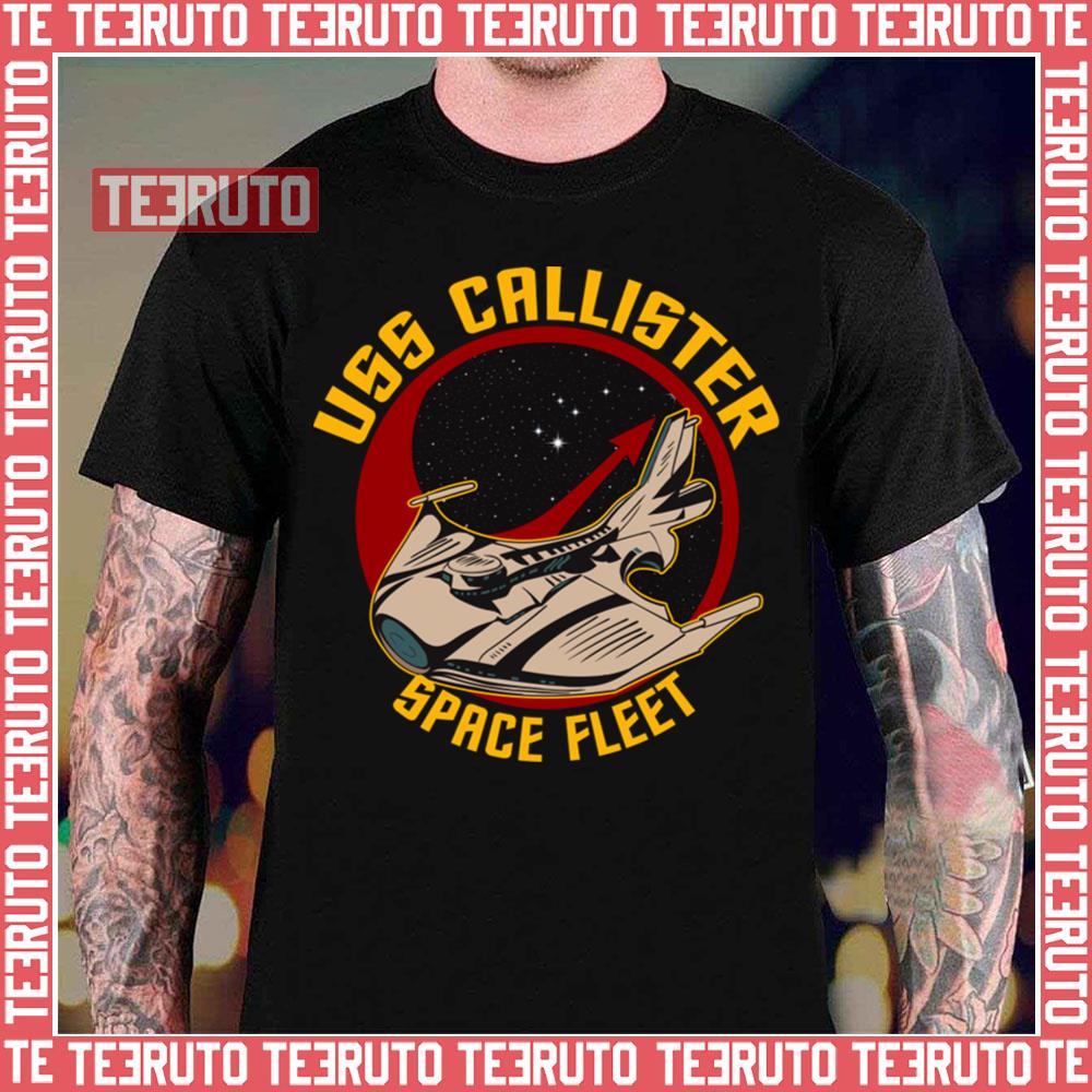 Space Fleet Uss Callister Round Black Mirror Unisex T-Shirt