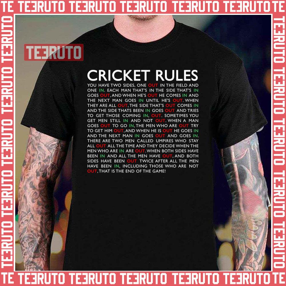 Sports Design Cricket Rules Unisex T-Shirt