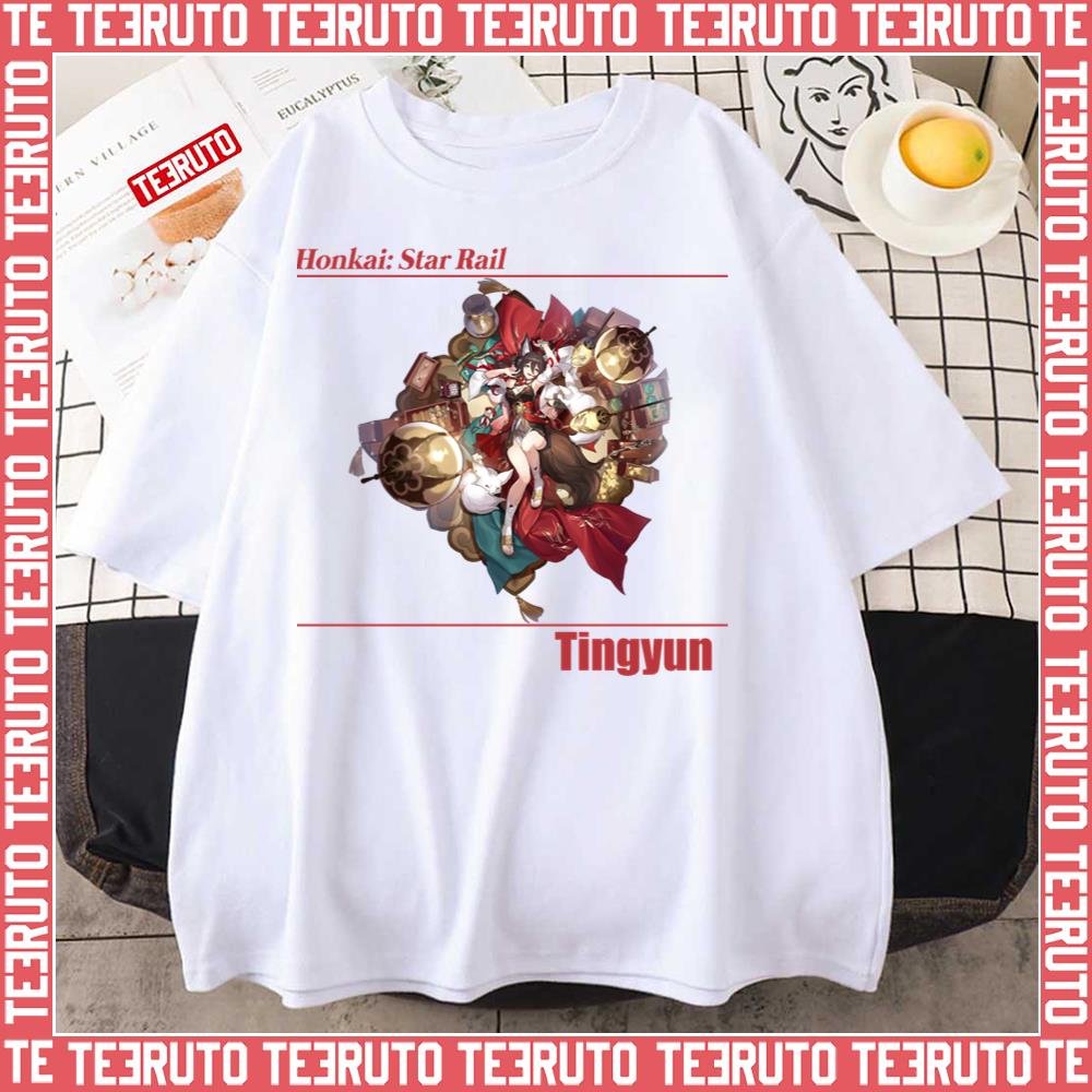 Typo Graphic Honkai Star Rail Tingyun Unisex T-Shirt