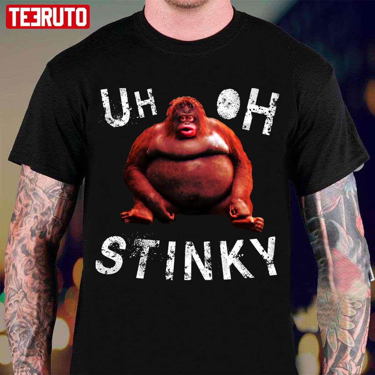 Uh Oh Stinky Le Monke Funny Dank Meme Unisex T-Shirt