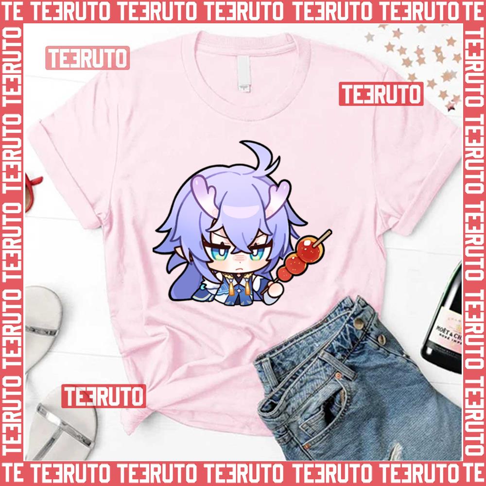 Want A Bite Honkai Star Rail Chibi Bailu 2 Unisex T-Shirt